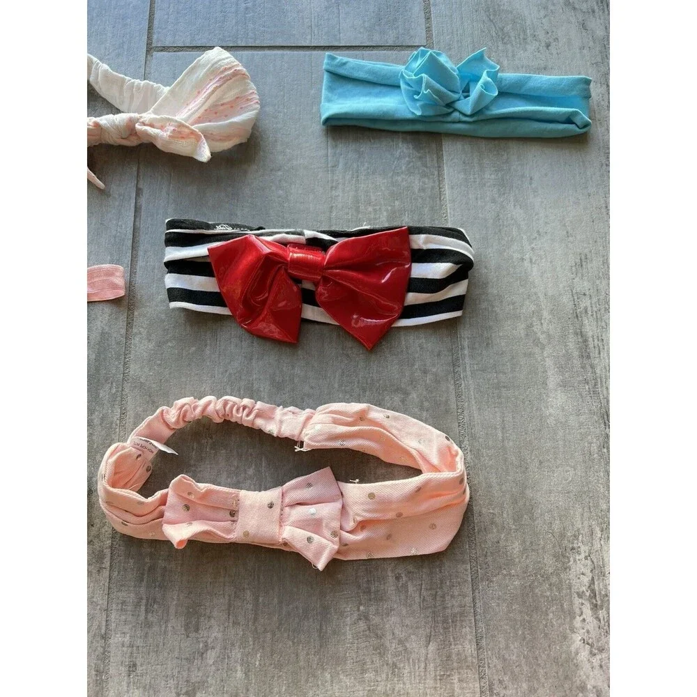 Infant Baby Newborn Toddler Girls Headbands Lot of 9 Multi Colors Flowers CUTE